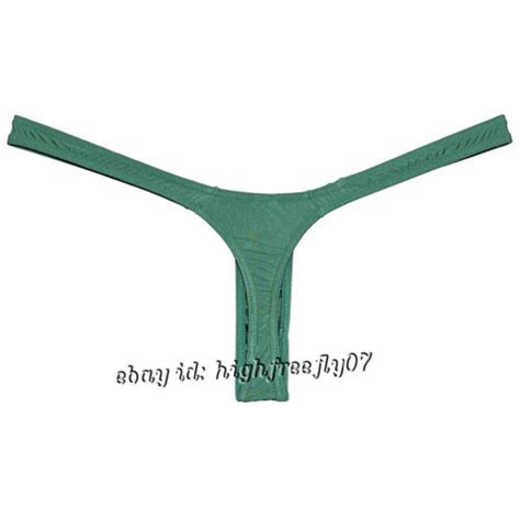 Mens Shiny Bikini Thong Underwear Sexy G String Jockstrap Minimum Coverae T Back Ebay