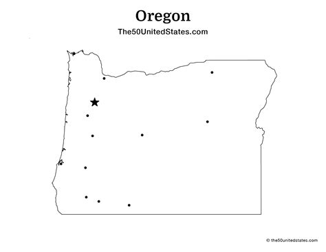 Free Printable State Map Of Oregon With Cities Labeled The 50