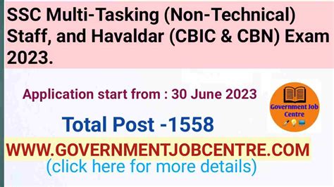 Ssc Mts And Havaldar Vacancy Notification 2023 Online Form