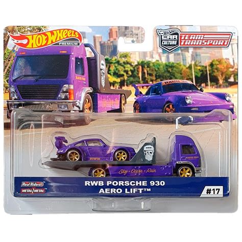 Hot Wheels Conjunto De Transporte De Equipe Premium Rodas Quentes RWB Porsche 930 Aero