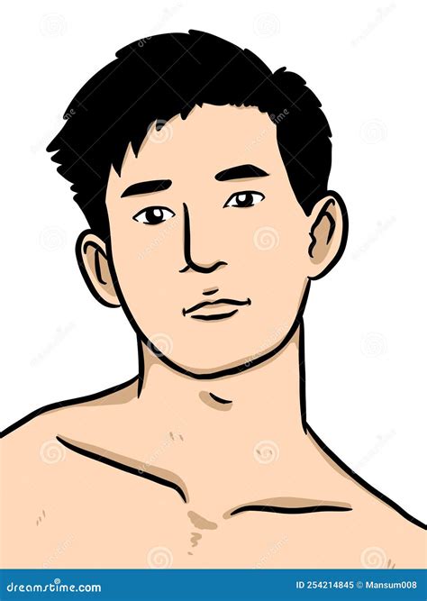 Cute Man Cartoon On White Background Stock Illustration Illustration