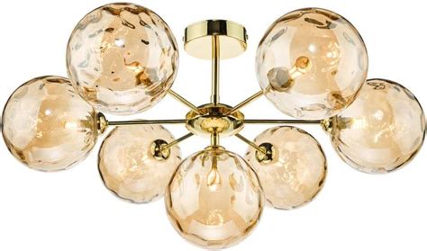 Dar Lighting Lampa Sufitowa Cohen 7 Light Semi Flush Polished Gold