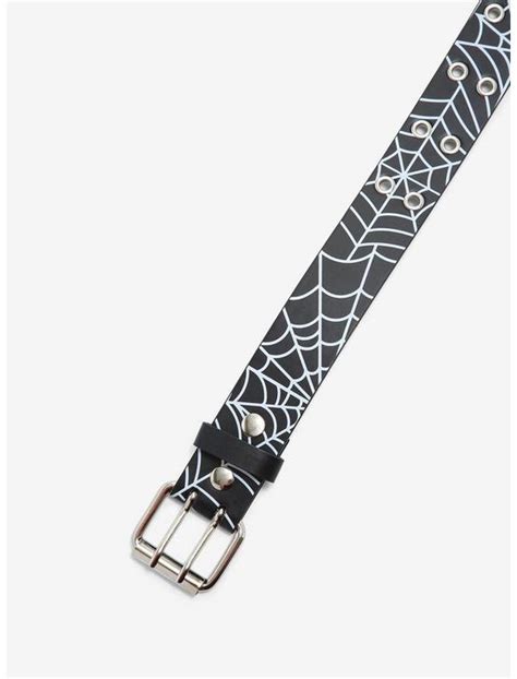 Spiderweb Faux Leather Grommet Belt Faux Leather Belts Leather