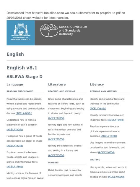english syllabus  syllable literacy