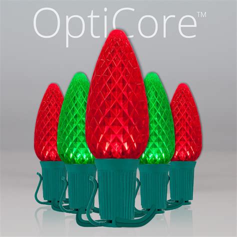 Christmas Lights - C9 Green / Red Opticore Commercial LED Christmas Lights