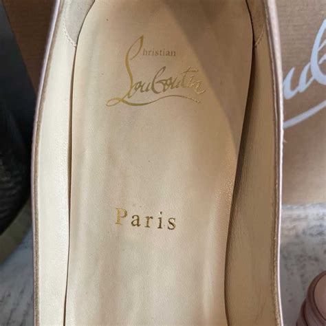 Christian Louboutin Nude Patent Leather Heels Gem