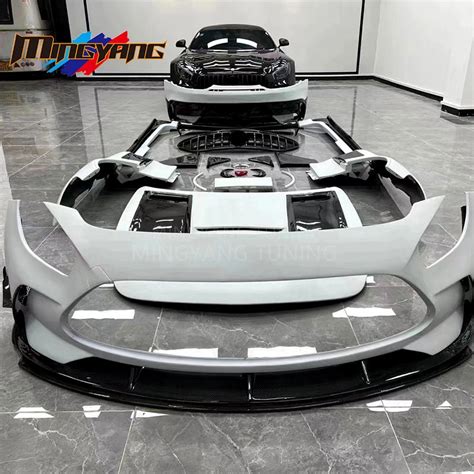 Black Series Style Half Carbon Fiber Body Kit Car Bumpers For Mercedes