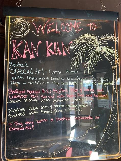 Menu At Kan Kun Mexican Restaurant Beaver 1680 525 W