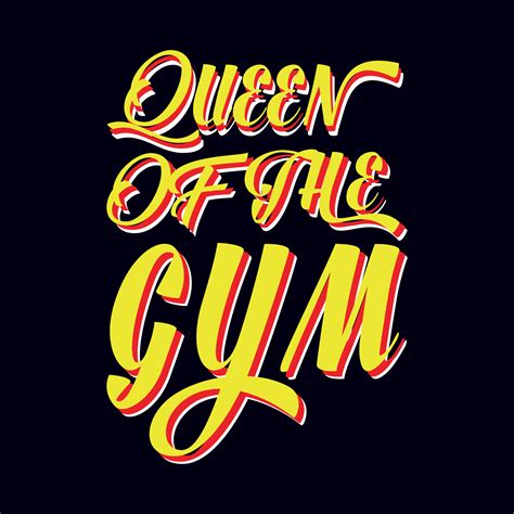 Queen Of The Gym T-shirt Design vector T-shirt 16625669 Vector Art at ...