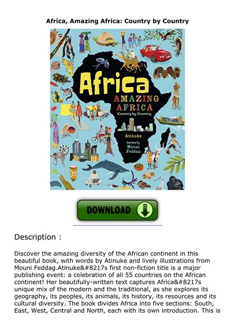 download pdf Africa, Amazing Africa: Country by Country