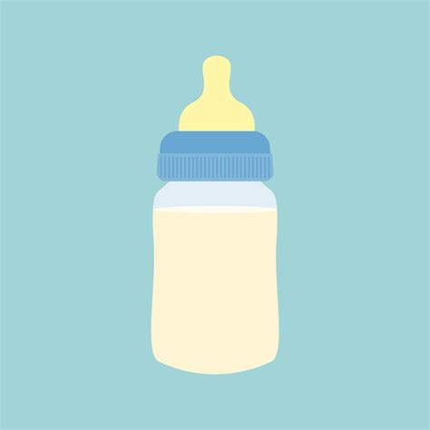 Baby milk bottle vector design illustration isolated on color