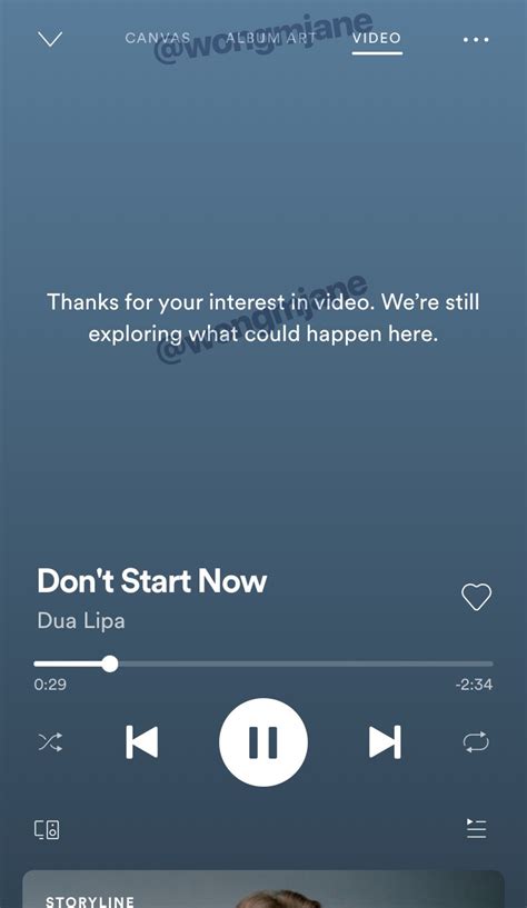 ecco  video dei brani  riproduzione su spotify