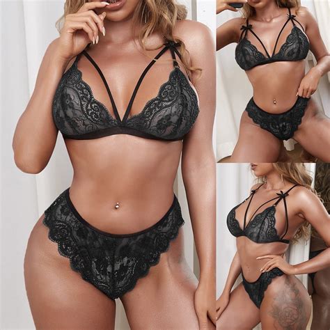 Dondpo Lingerie For Women Lingerie Set Bra Polyester Flowers Embroidery Daily Woman Women S