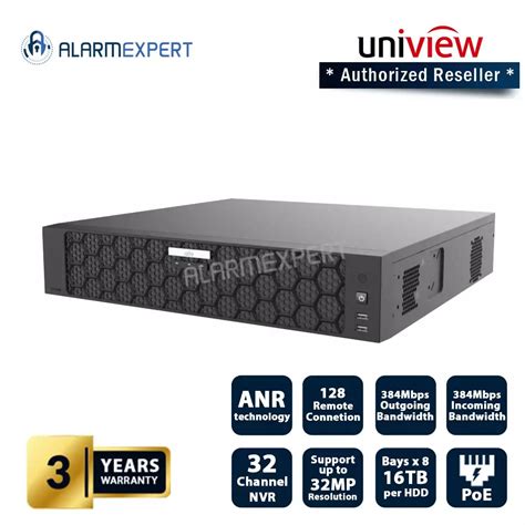 Uniview 32 Channel AI NVR Up To 32MP 384Mbps 8X SATA