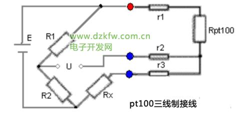 Pt100热电阻接线热电阻接线方法二线制三线制四线制pt热电阻传感器接线原理