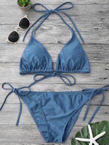 Adjustable Self Tie String Bikini Set In BLUE ZAFUL 2025