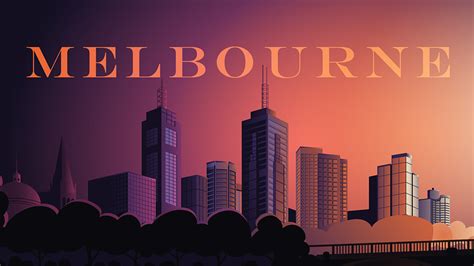 Cityscape design of Melbourne by Polina Cherkasova on Dribbble