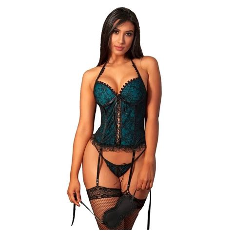 Espartilho Lingerie Sexy Meias Corselet Moda Feminina Cinta Liga Sensual Moda Feminina