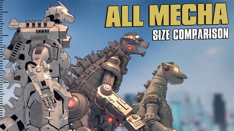 All Mechagodzilla Size Comparison In Kaiju Universe Youtube