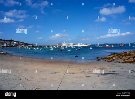 Hugh Town Harbour St Mary S Isles Of Scilly Cornwall Uk Stock Photo