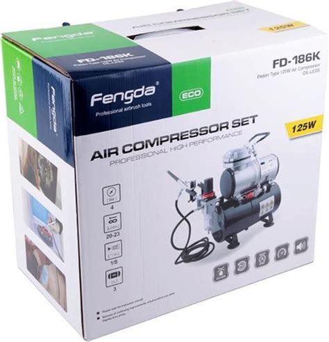 Fengda Fd K Airbrush Compressor Set Compleet Met Airbrush Pistool