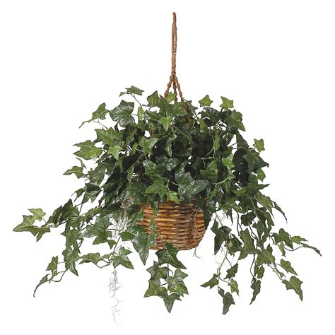 English Ivy Hanging Basket Silk Plant | Nearly Natural