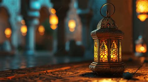 3d Islamic Mosque And Lantern Background Ramadan Kaba Hajj Hajj