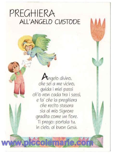 Preghiera All Angelo Custode Cm X Piccole Marie