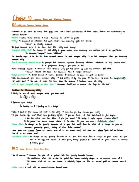 Chapter 10 - Consumer Choice and Behavioral Economics - Chapter ID