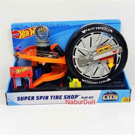 Jual Hot Wheels Super Spin Tire Shop Play Set Hotwheels Ori Mattel Di Seller Naburduit