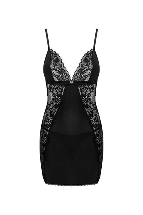 Nuisette et String Maderris d Obsessive Lingerie de Charme Élégante et Sensuelle