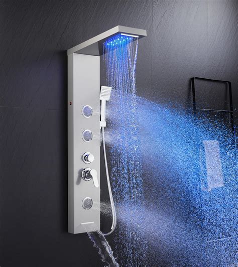 Ello Allo Led Rainfall Waterfall Shower Head Rain Massage System With