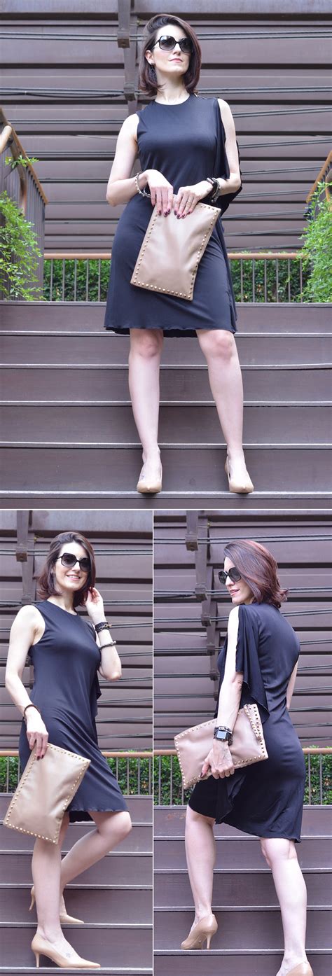 Look do Dia Do trabalho ao Happy Hour pretinho básico e sapato nude MakeUp Atelier por