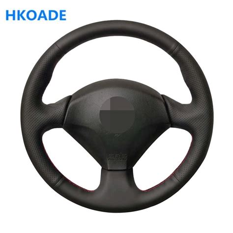 DIY Black Soft Artificial Leather Car Steering Wheel Cover For Honda