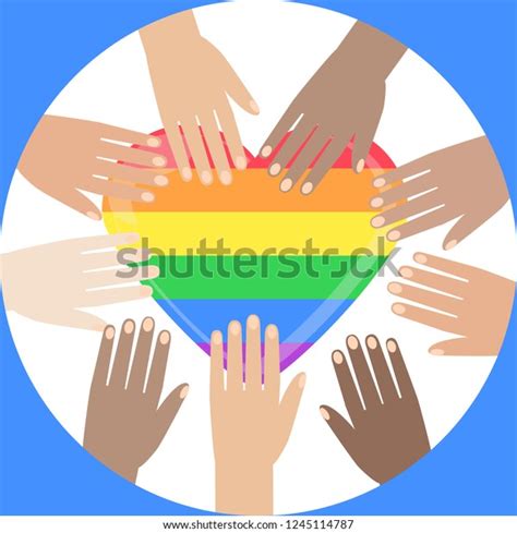 Lgbt Rainbow Heart Celebrating Gay People Stock Vector Royalty Free Shutterstock