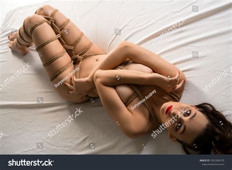 Alluring Naked Woman Tied Ropes Stock Photo 1852306579 Shutterstock