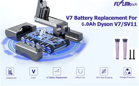 Battery For Dyson V Flylinktech Mah Replacement Battery For Dyson