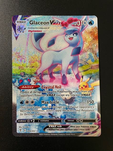 Pokemon TCG Glaceon VMAX 209 203 Alternate Art Secret Rare Sword