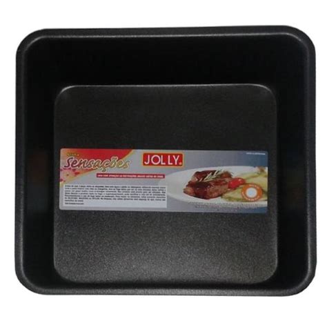 Forma Assadeira Quadrada Antiaderente Pequena Teflon Aluminio Jolly