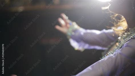 Hot Brunette Dances Performed Belly Dance Inside Restaurant Stock Video Adobe Stock