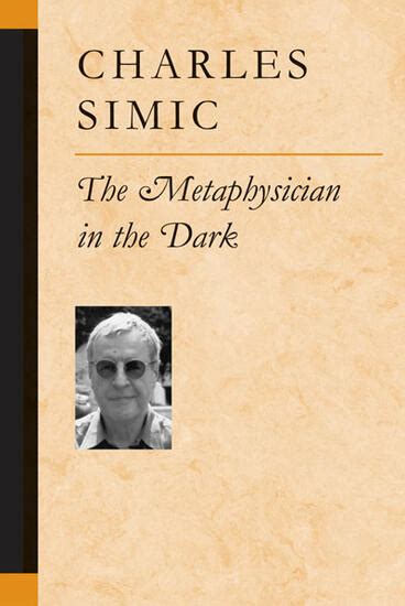 The Metaphysician in the Dark | University of Michigan Press