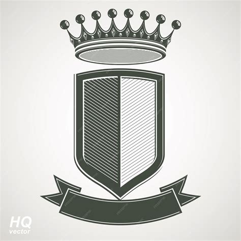 Иллюстрация геральдического королевского герба - имперский полосатый ...