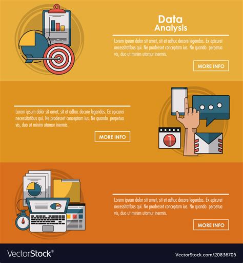 Data analysis infographic Royalty Free Vector Image