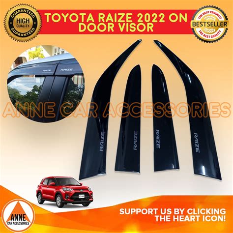 Premium Visor For Toyota Raize Window Deflectors Rain