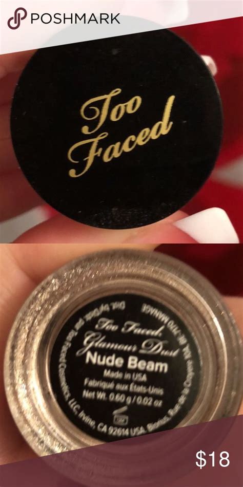 Too Faced Glamour Dust Nude Beam Glitter Pot Glamour Too Faced Makeup Face