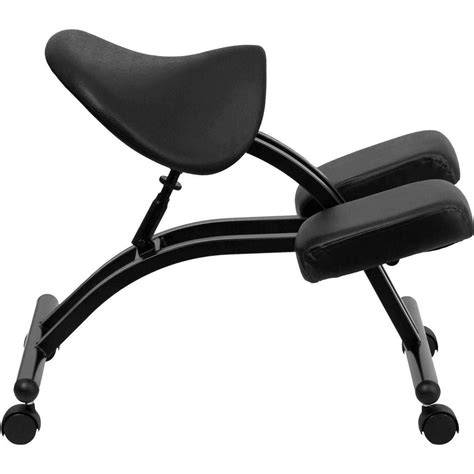 Sit Healthier Ergonomic Kneeling Chair with Black Saddle Seat ...