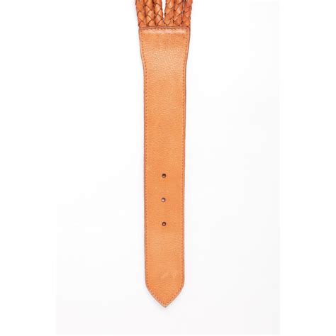 Buy Art N Vintage Women Semi Formal Leather Textured Tan Belt Online