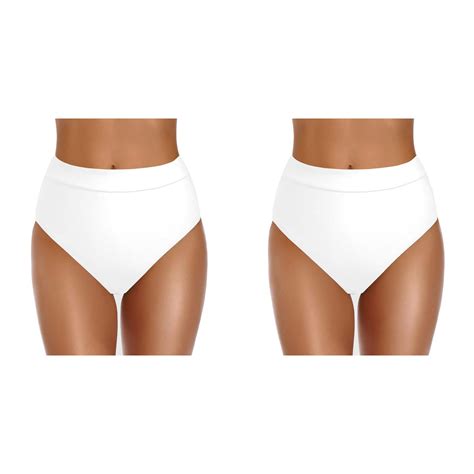 Wijhcboe Pack Women Swim Pants Women High Waist High Waisted Bikini Bottoms Swim Bottoms High