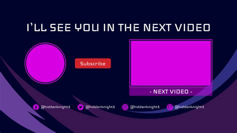 Placeit Simple Youtube End Screen Template With A Next Video Panel