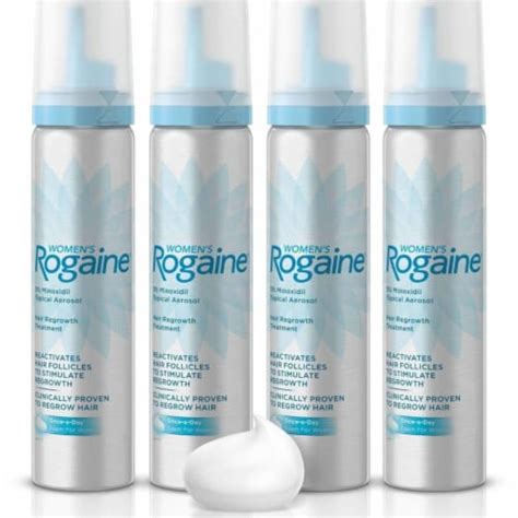 Rogaine Women's Foam Hair Treatment 8 Month 5% Minoxidil Hair Loss Care ...